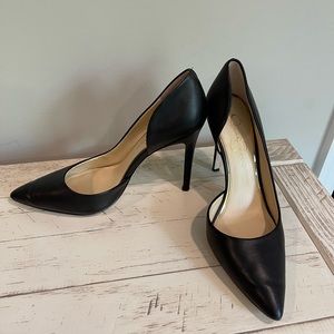 Jessica Simpson Black Leather Stiletto Pump 8.5